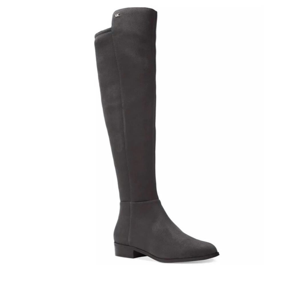 Michael Kors‎ Bromley stretch over the boots gray faux suede Size 9.5